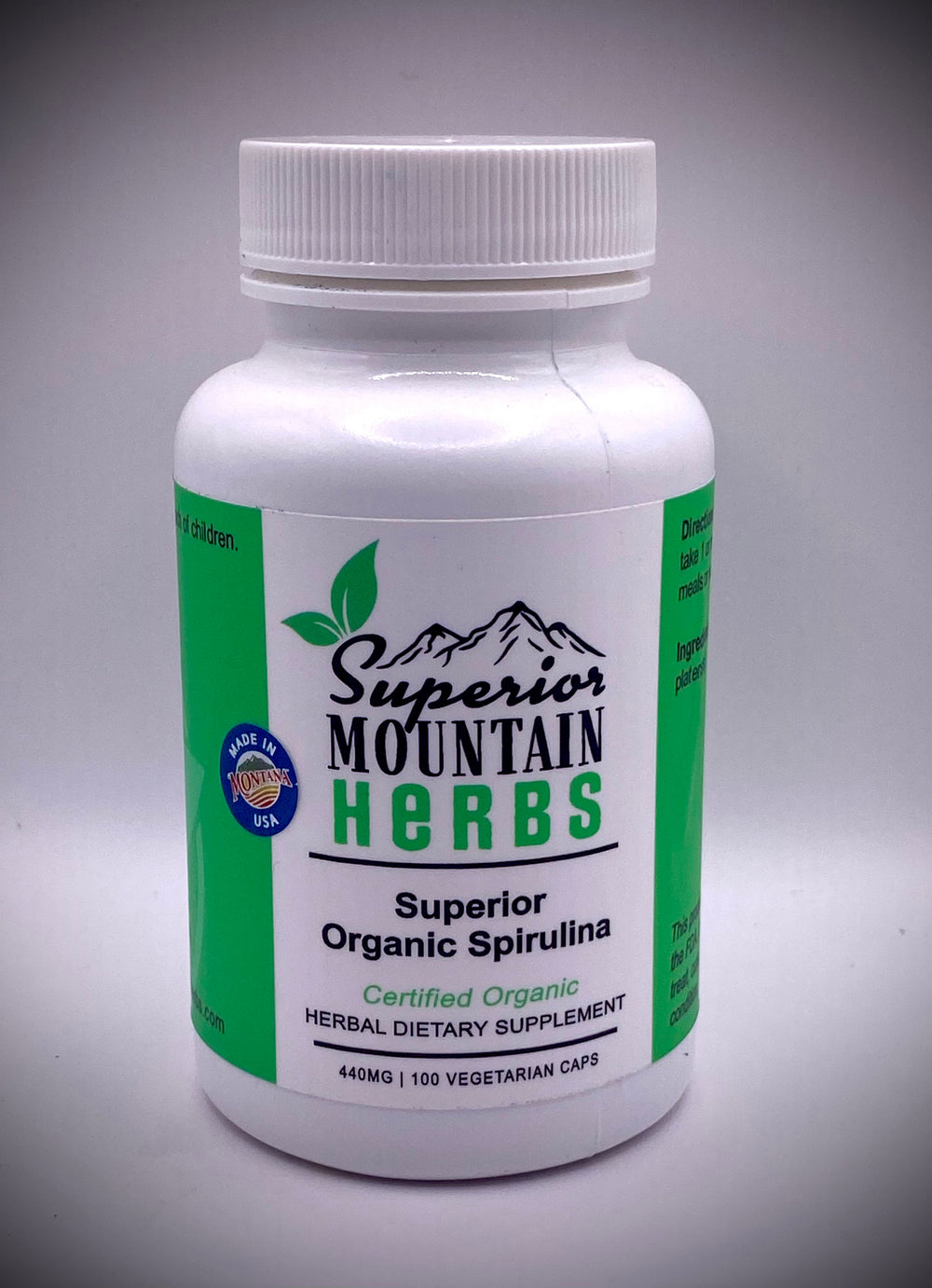 Superior Organic Spirulina - 100 capsules