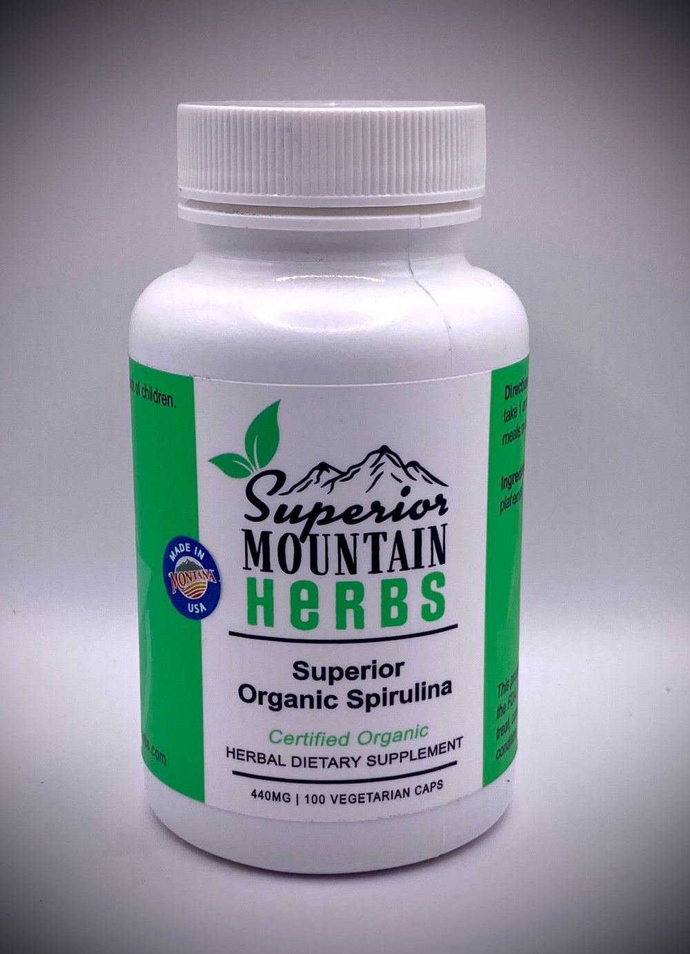 Superior Organic Spirulina - 100 capsules